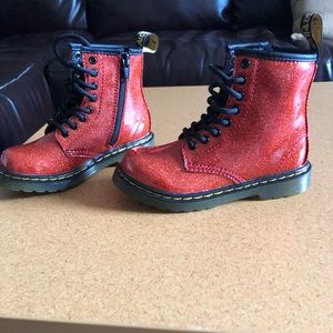 Glittery Red Dr. Martens Boots